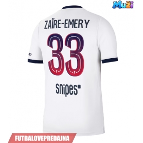 Lacne Muži Futbalové dres Paris Saint-Germain Warren Zaire-Emery #33 2026-27 Krátky Rukáv - Preč